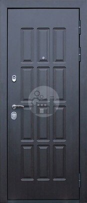 Металлическая дверь с отделкой черным МДФ снаружи-ДВ-1273